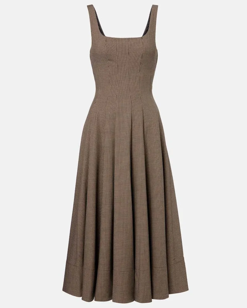 STAUD Midikleid Wells Beige