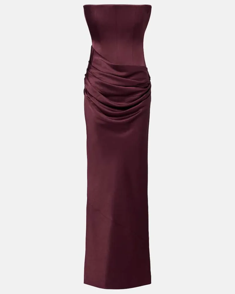 Alex Perry Robe aus Crêpe-Satin Burgund