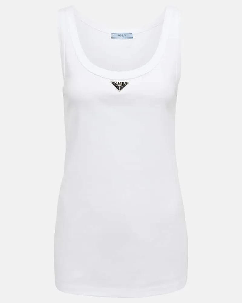 Prada Tanktop aus Baumwolle Weiß