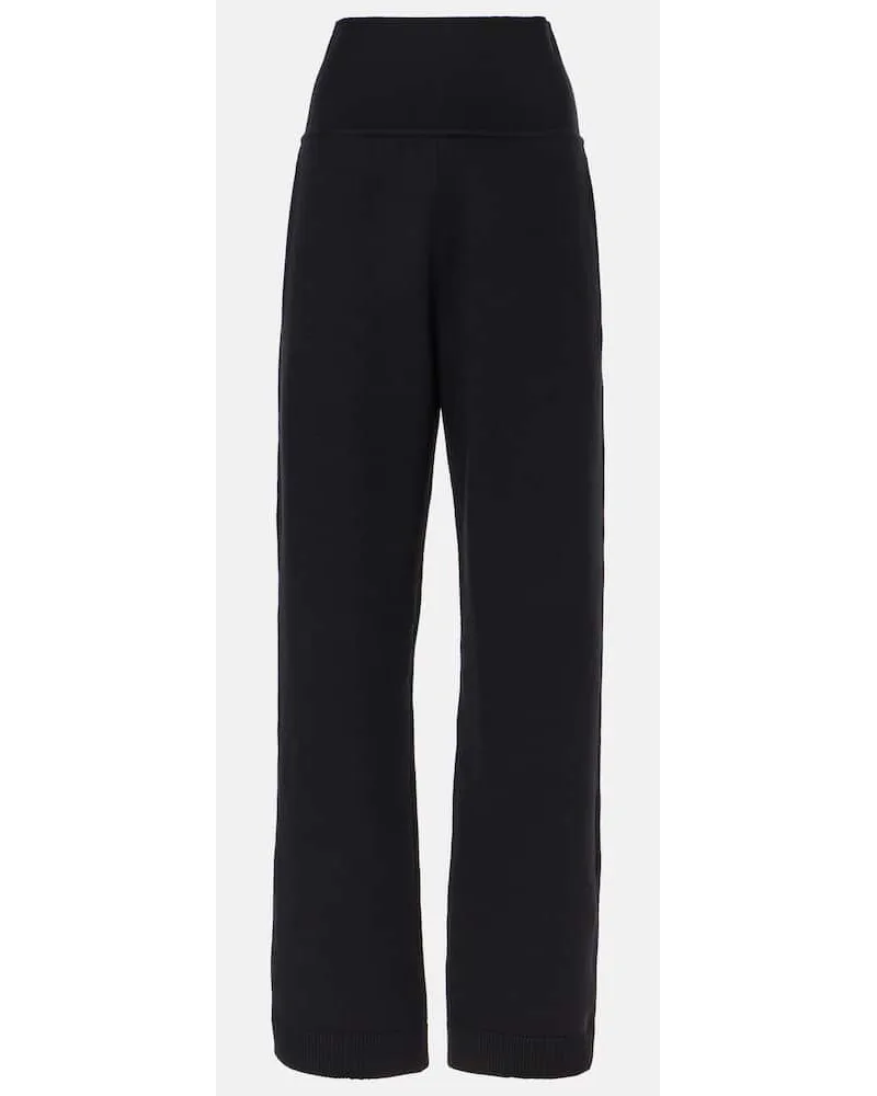 Alaïa Alaïa Gerade High-Rise-Hose aus einem Wollgemisch Schwarz