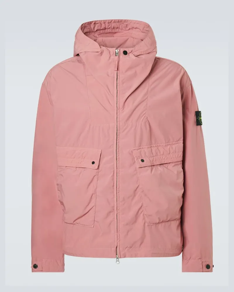 Stone Island Jacke Compass aus Canvas Rosa