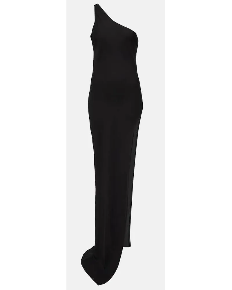 Mônot Monot Maxikleid aus Chiffon Schwarz