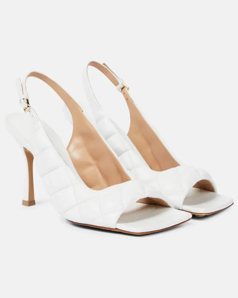 Bottega Veneta Slingback-Sandalen Padded aus Leder Weiß