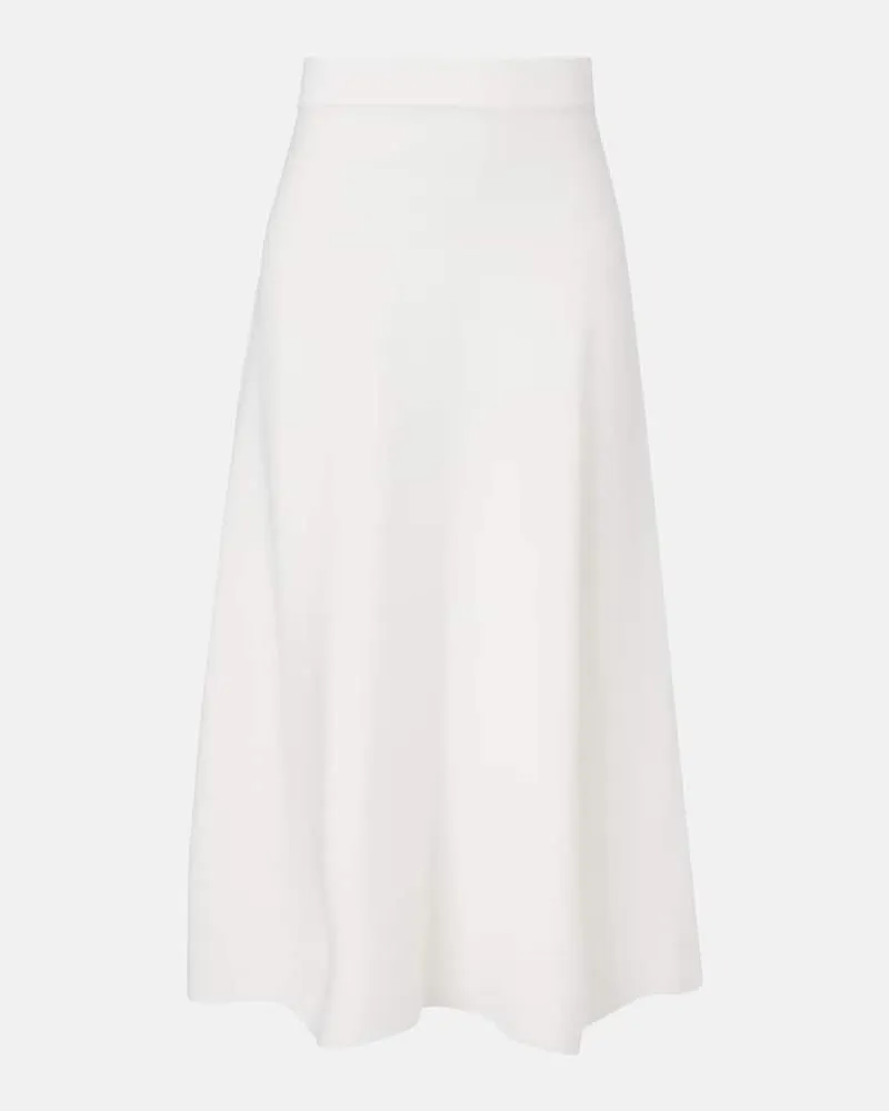 Max Mara Midirock Lazio aus Crêpe Weiß