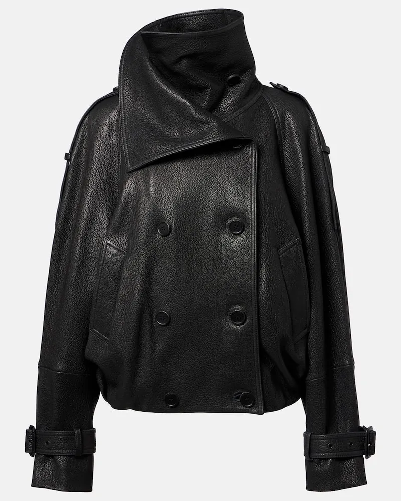 Acne Studios Jacke aus Leder Schwarz