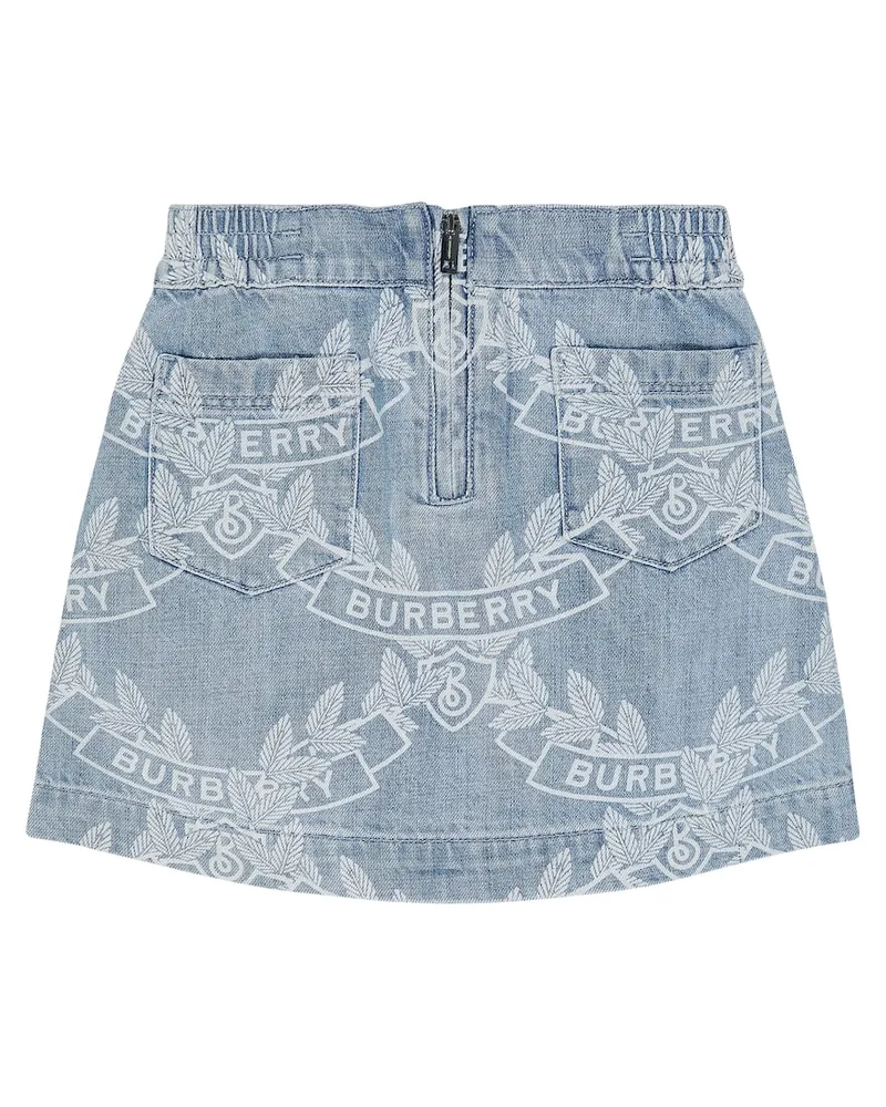 Burberry Bedruckter Jeansrock Blau