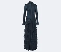 Robe Valiant aus Seidensatin mit Spitze