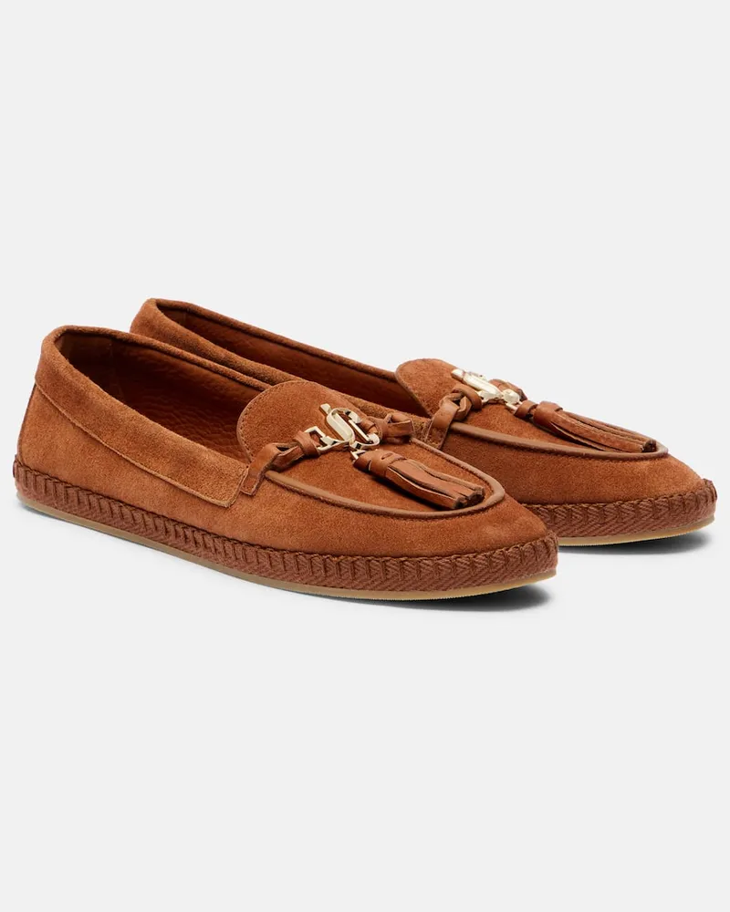 Jimmy Choo Loafers Fabien aus Veloursleder Braun