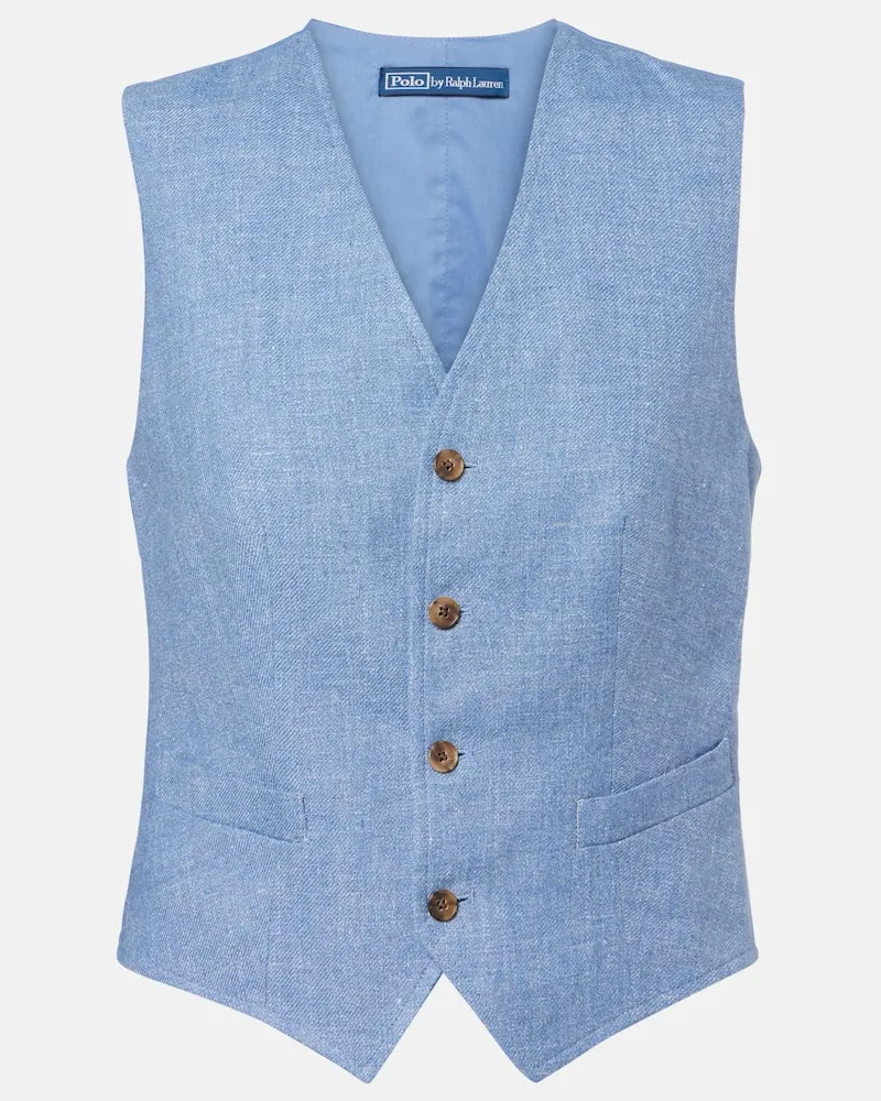 Ralph Lauren Weste aus Twill Blau