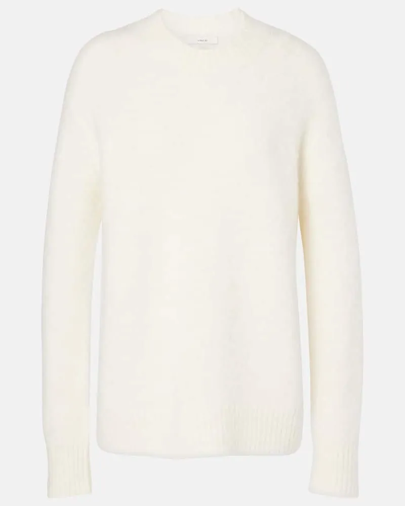 Vince Pullover aus einem Wollgemisch Weiß