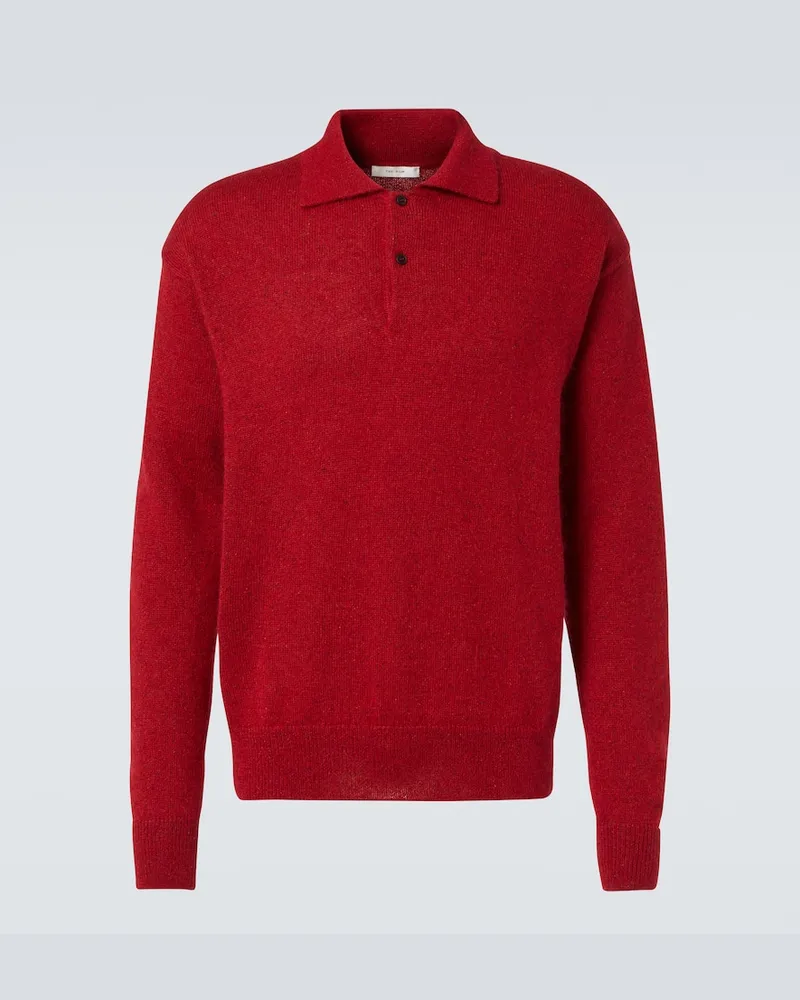 The Row Polopullover Gere aus Tweed Rot
