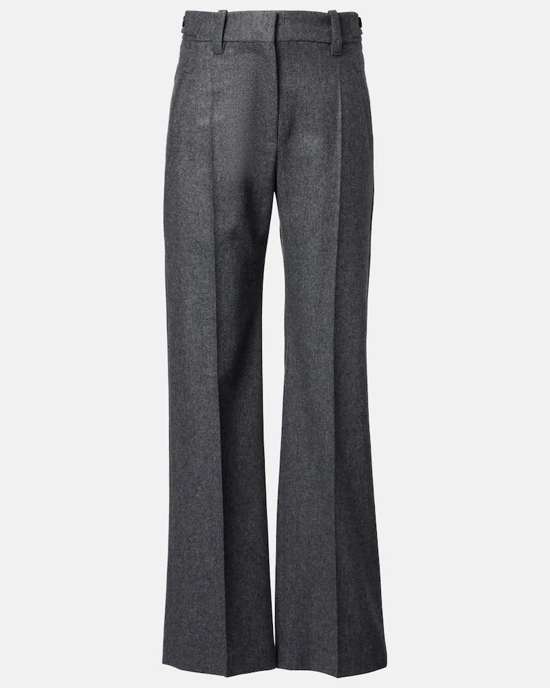 Brunello Cucinelli Gerade Hose aus Schurwolle Grau