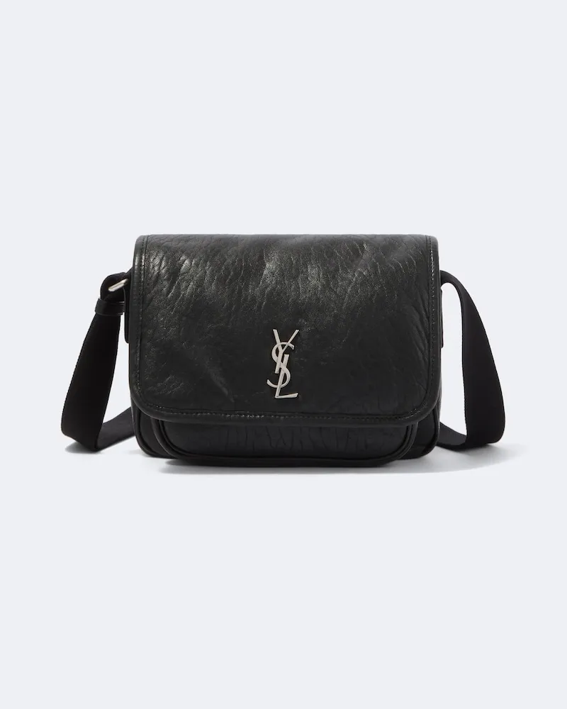 Saint Laurent Crossbody Bag Niki Small aus Leder Schwarz
