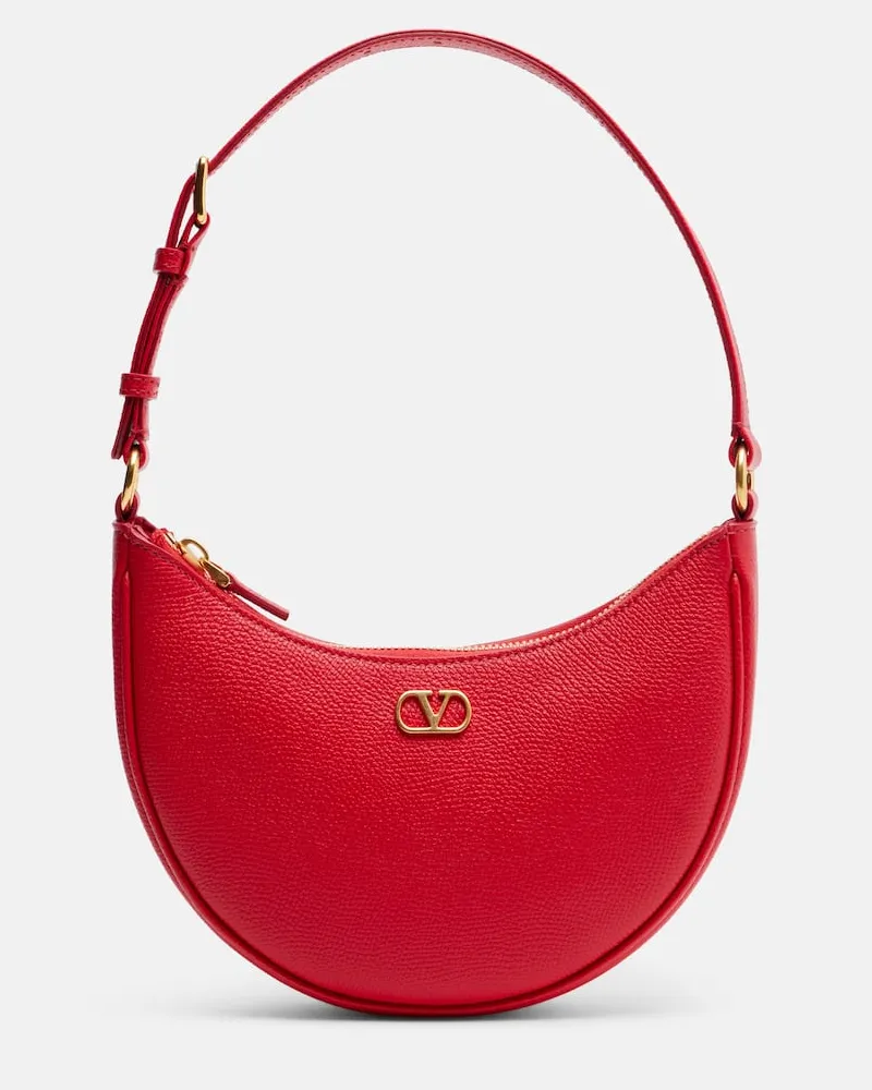 Valentino Garavani Schultertasche VLogo aus Leder Rot
