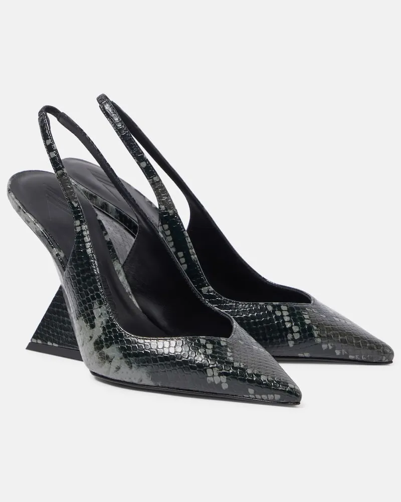 ATTICO Slingback-Pumps Cheope 105 aus Leder Schwarz