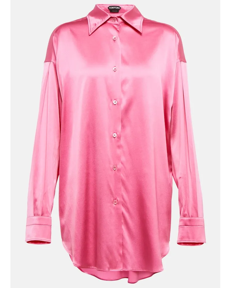 Tom Ford Hemd aus Seidensatin Pink