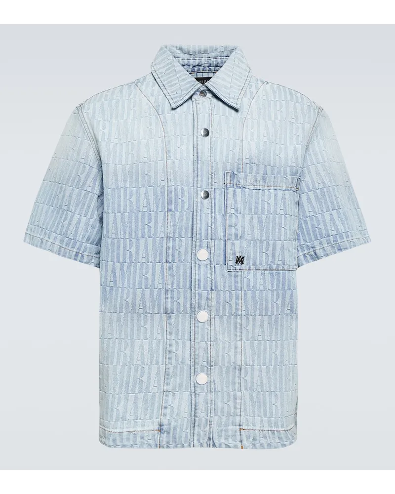 Amiri Jeanshemd Blau