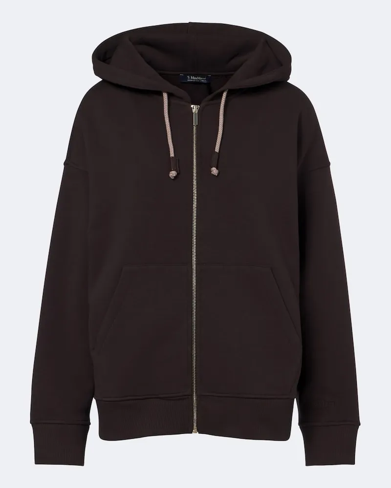 Max Mara Hoodie aus einem Baumwollgemisch Braun