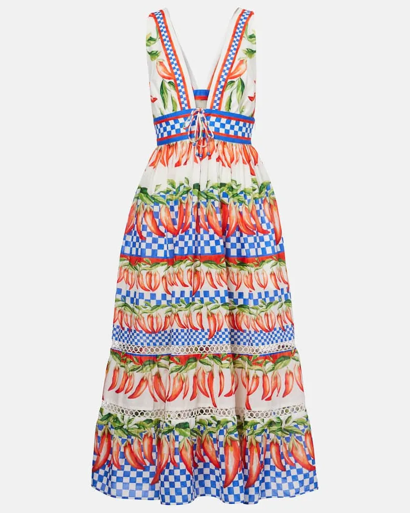 FARM Rio Bedrucktes Midikleid aus Baumwolle Multicolor