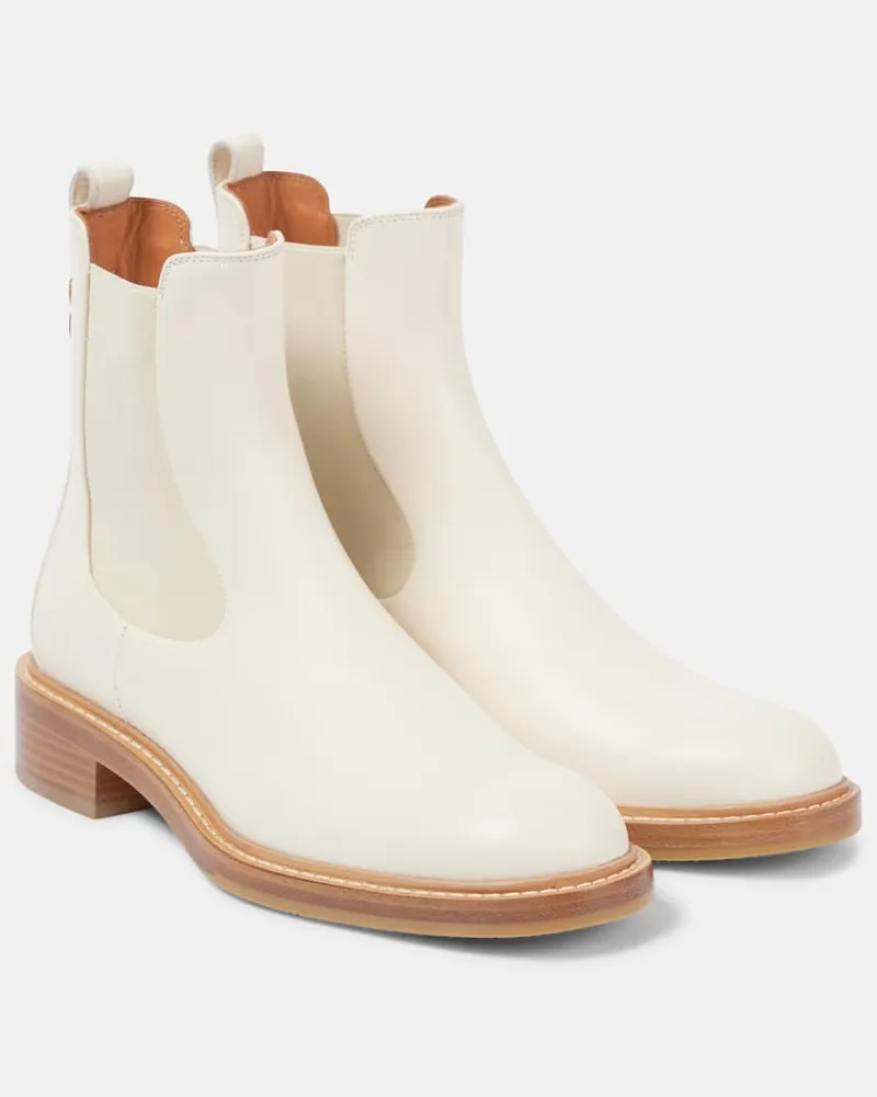 Chloé Chloé Chelsea Boots Marcie aus Leder Weiß