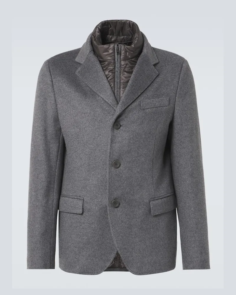 Herno Blazer aus Kaschmir Grau