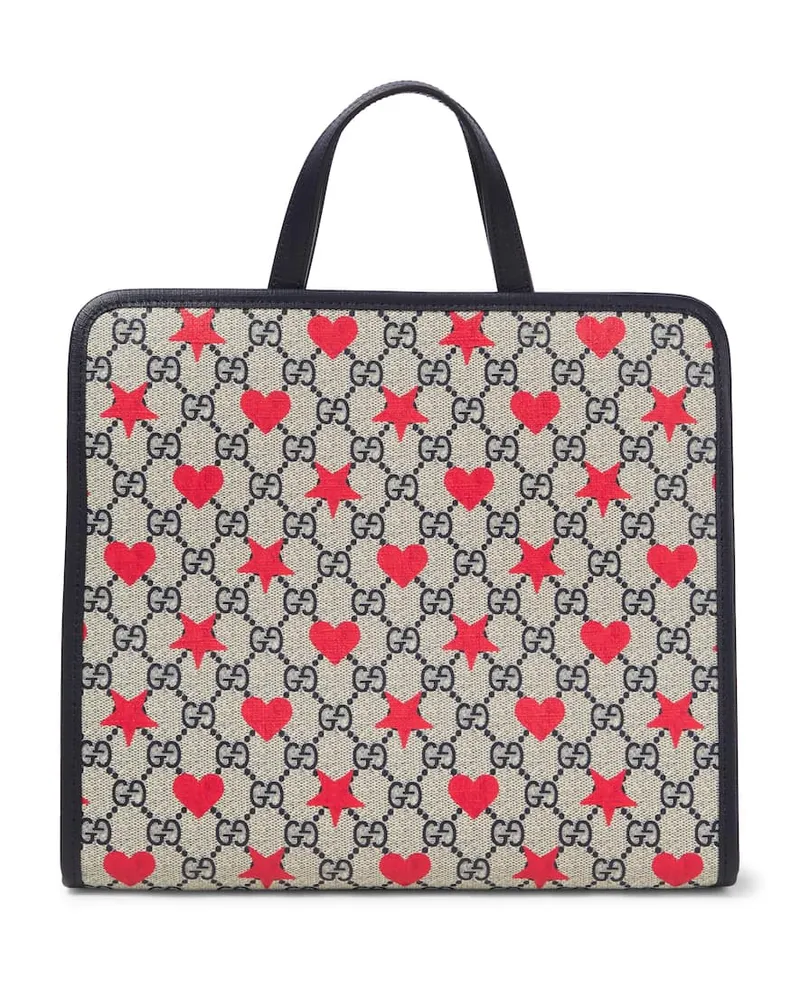 Gucci Bedruckte Tasche GG aus Canvas Beige