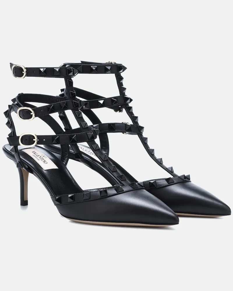 Valentino Garavani Pumps Rockstud 65 aus Leder Schwarz