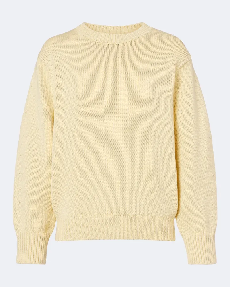 Totême Pullover aus Baumwolle Gelb