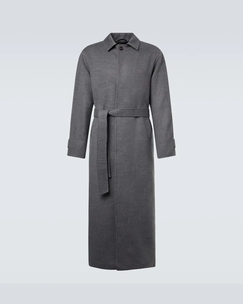 SAMAN AMEL Mantel aus Wolle Grau