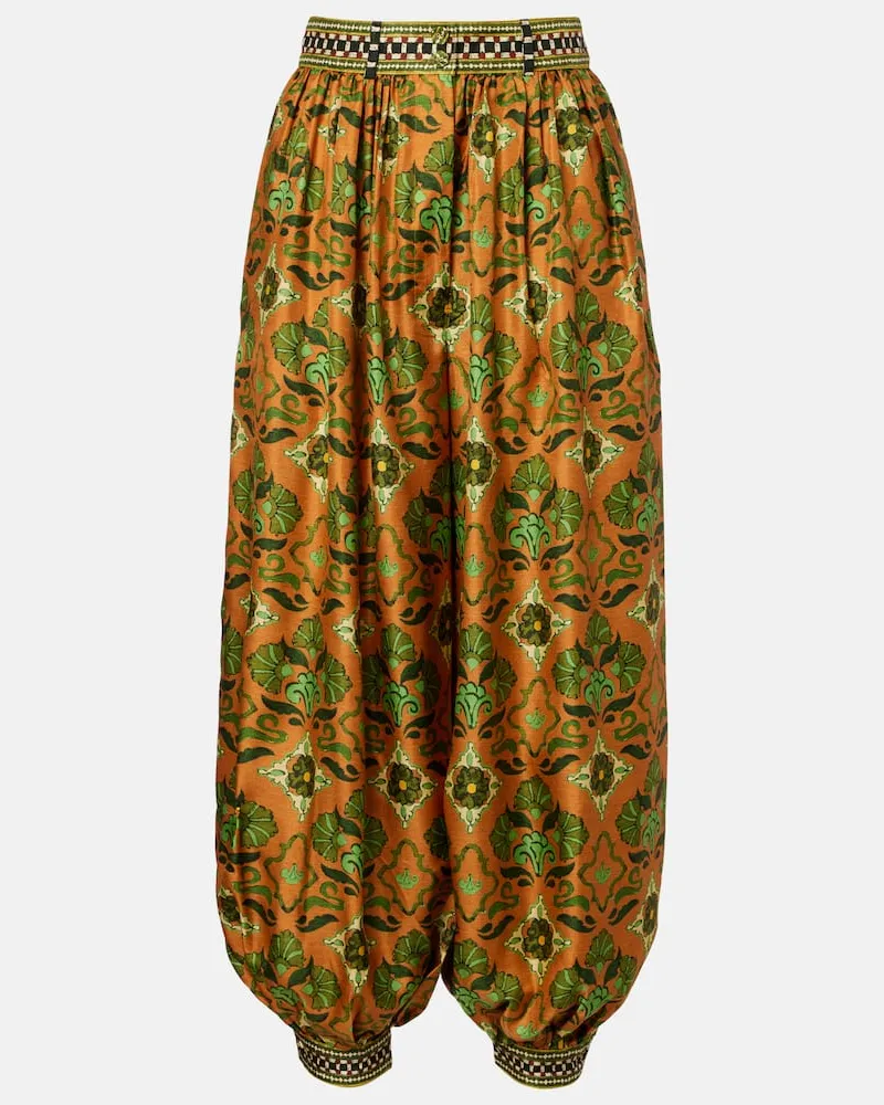 ALEMAIS Alémais Hose Cece aus Seide Multicolor