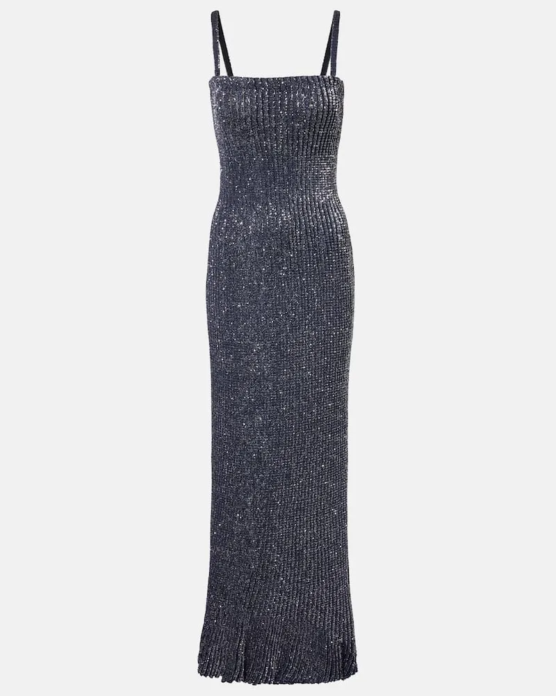 Alaïa Alaïa Robe mit Pailletten Metallic