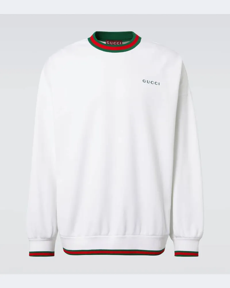 Gucci Sweatshirt aus einem Baumwollgemisch Weiß