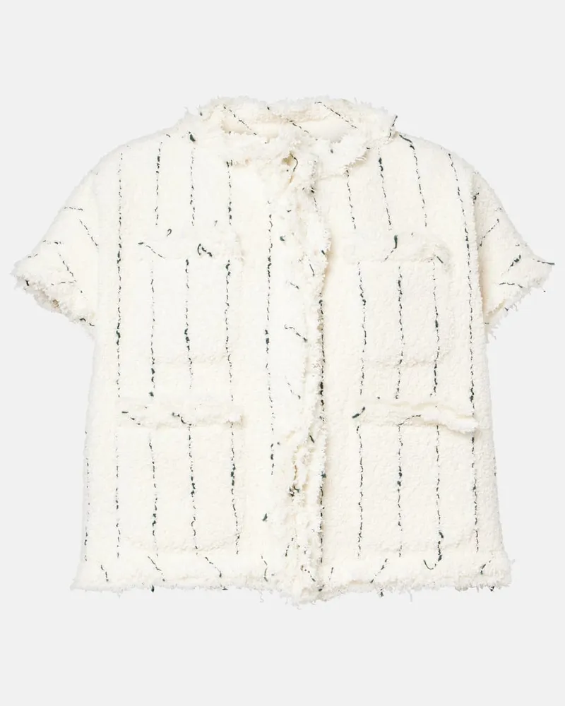 Sacai Weste aus Tweed Weiß