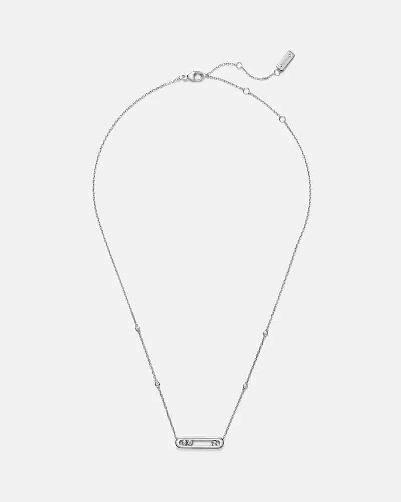 Messika Halskette Baby Move aus 18kt Weißgold mit Diamanten Silber