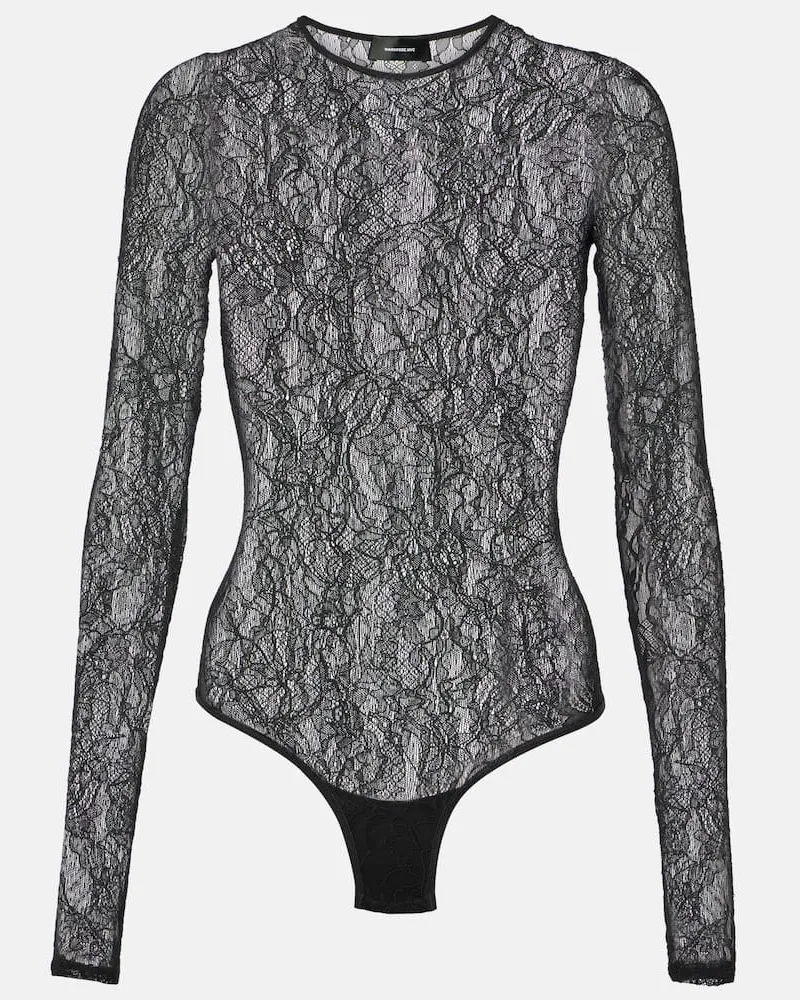 WARDROBE.NYC Body aus Spitze Schwarz