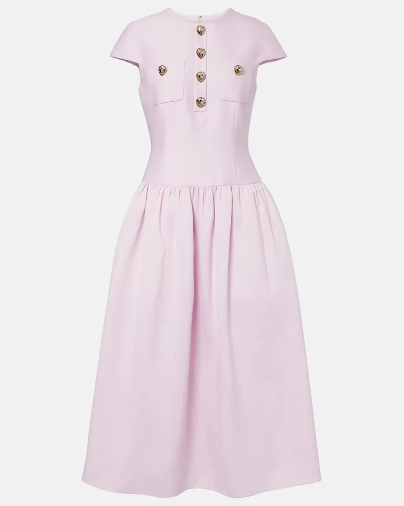 Self-Portrait Midikleid aus Taft Rosa