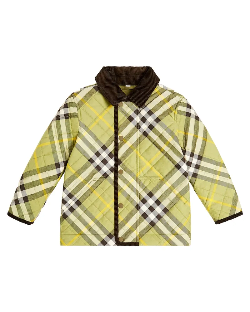 Burberry Steppjacke Burberry Check aus Baumwolle Grün