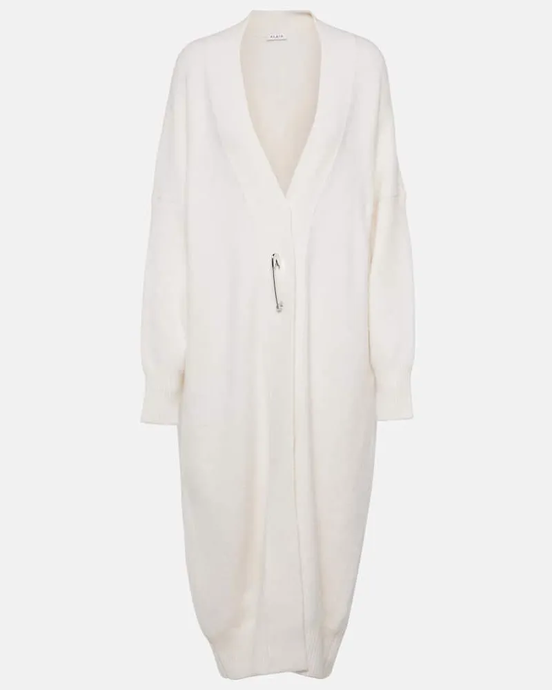 Alaïa Alaïa Cardigan aus einem Alpakawollgemisch Weiß