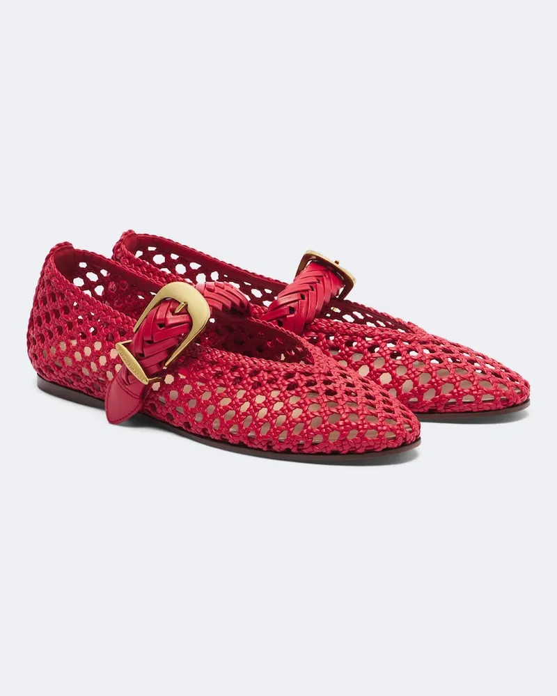 Zimmermann Mary-Jane-Ballerinas Alchemy aus Leder Rot