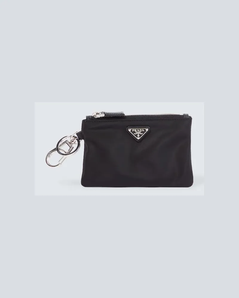 Prada Schlüsseletui aus Re-Nylon Schwarz