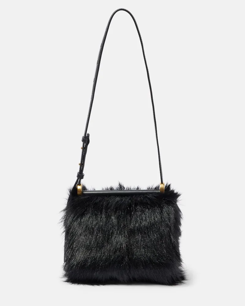 Jil Sander Schultertasche Ghost Mini mit Leder Schwarz