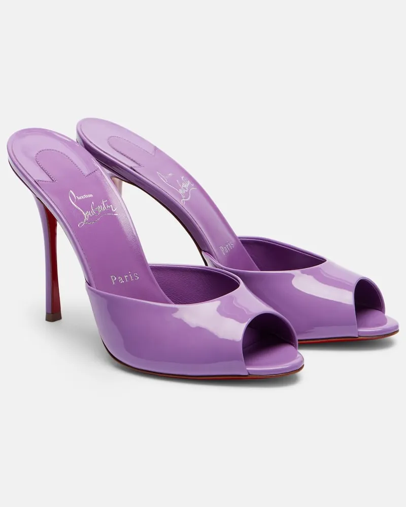 Christian Louboutin Pantoletten Me Dolly 100 aus Lackleder Violett