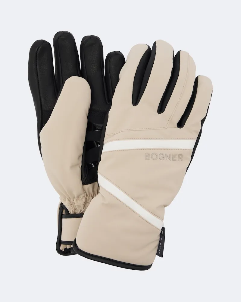 Bogner Skihandschuhe Hilla mit Leder Beige
