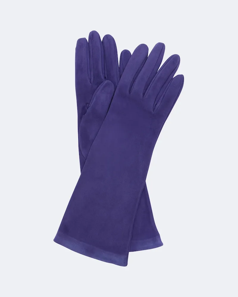 KHAITE Handschuhe Remo aus Veloursleder Violett