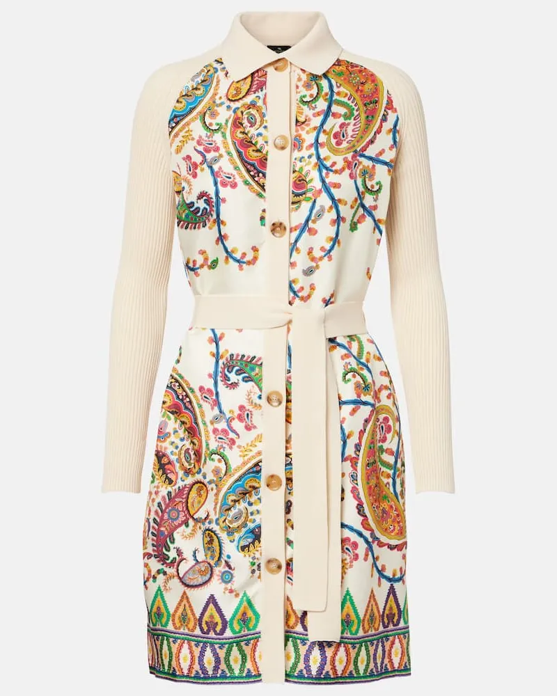 Etro Cardigan aus Baumwolle mit Seide Beige