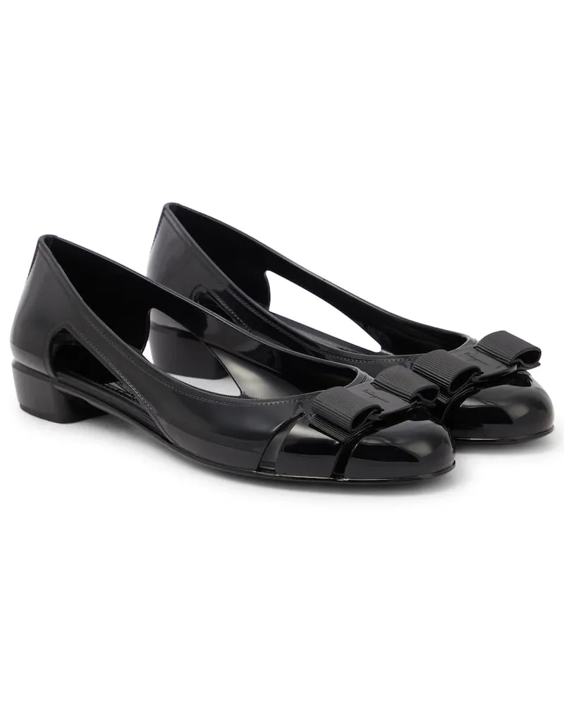 Ferragamo Ballerinas Vara Jelly Schwarz