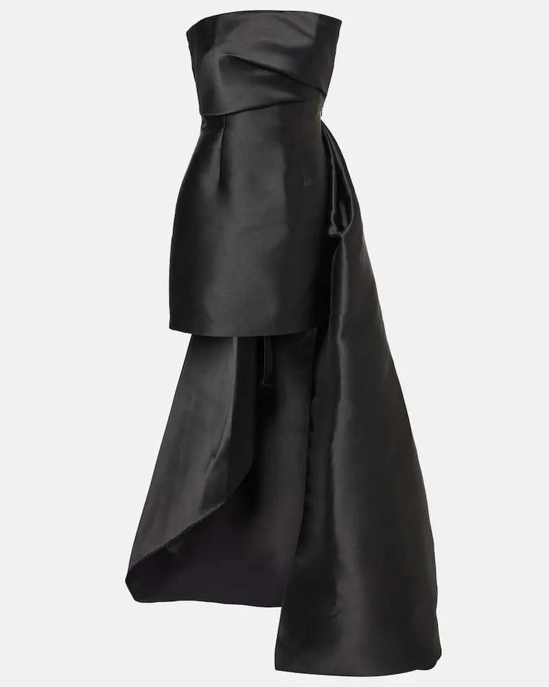 Solace London Minikleid Meyer aus Satin Schwarz