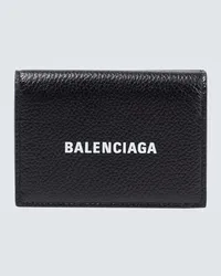 Balenciaga Portemonnaie Cash aus Leder Schwarz