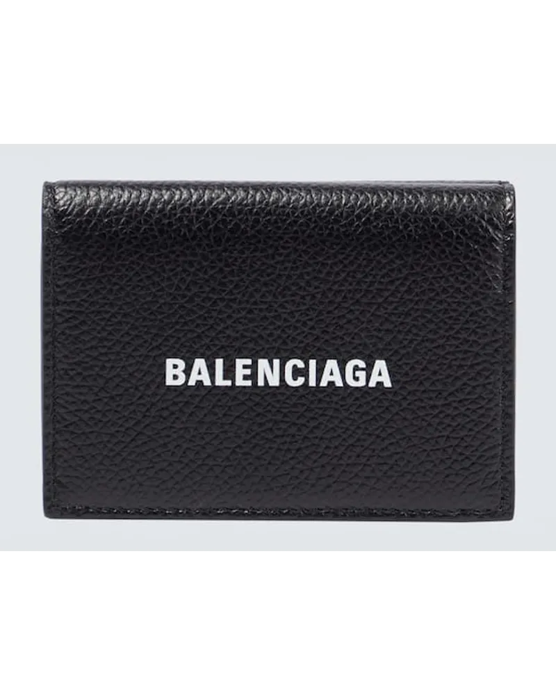 Balenciaga Portemonnaie Cash aus Leder Schwarz