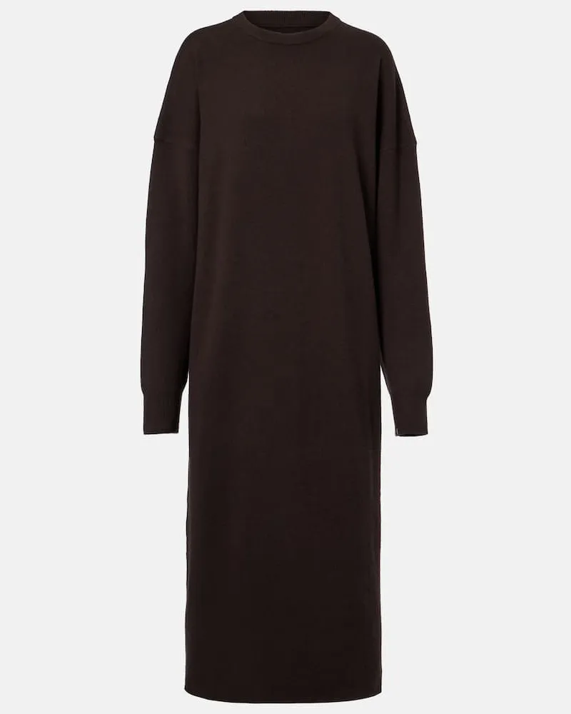 extreme cashmere Midikleid N°106 Weird Short Braun